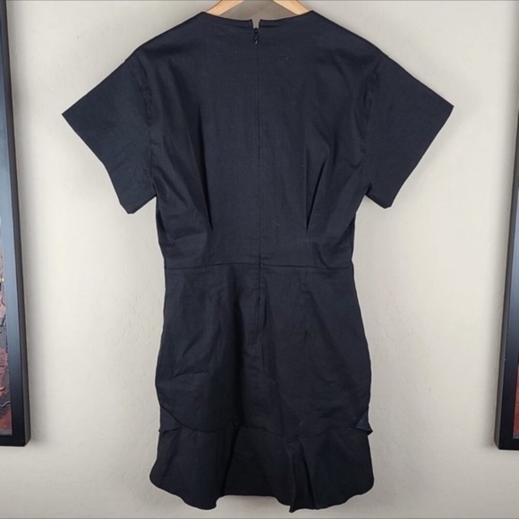 Isabel Marant Black Zip Front Fluted Mini Dress Sz M/US8/ FR40 - Picture 7 of 7